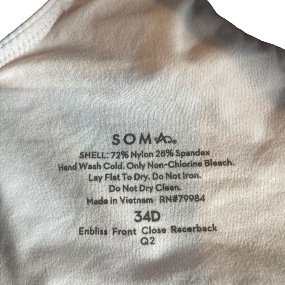 Soma white racer back 34D bra - Picture 3 of 4